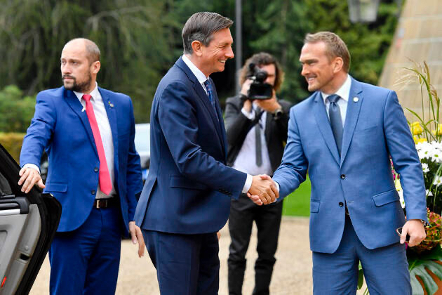 Přivítání prezidenta Slovinské republiky, J. E. Boruta Pahora, Zámek Lány, říjen 2019